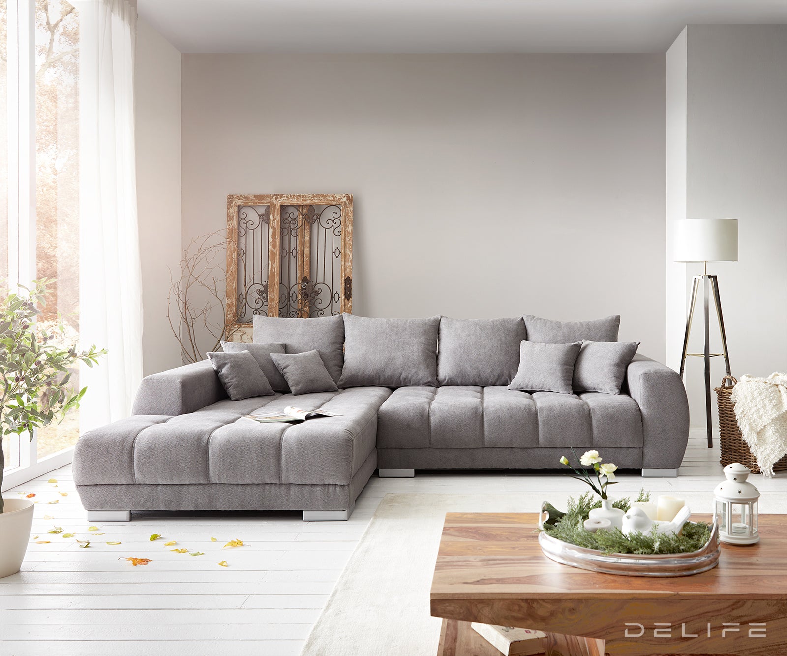 Kotna sedežna garnitura Josea 300x215cm, Material: Mikrofibra