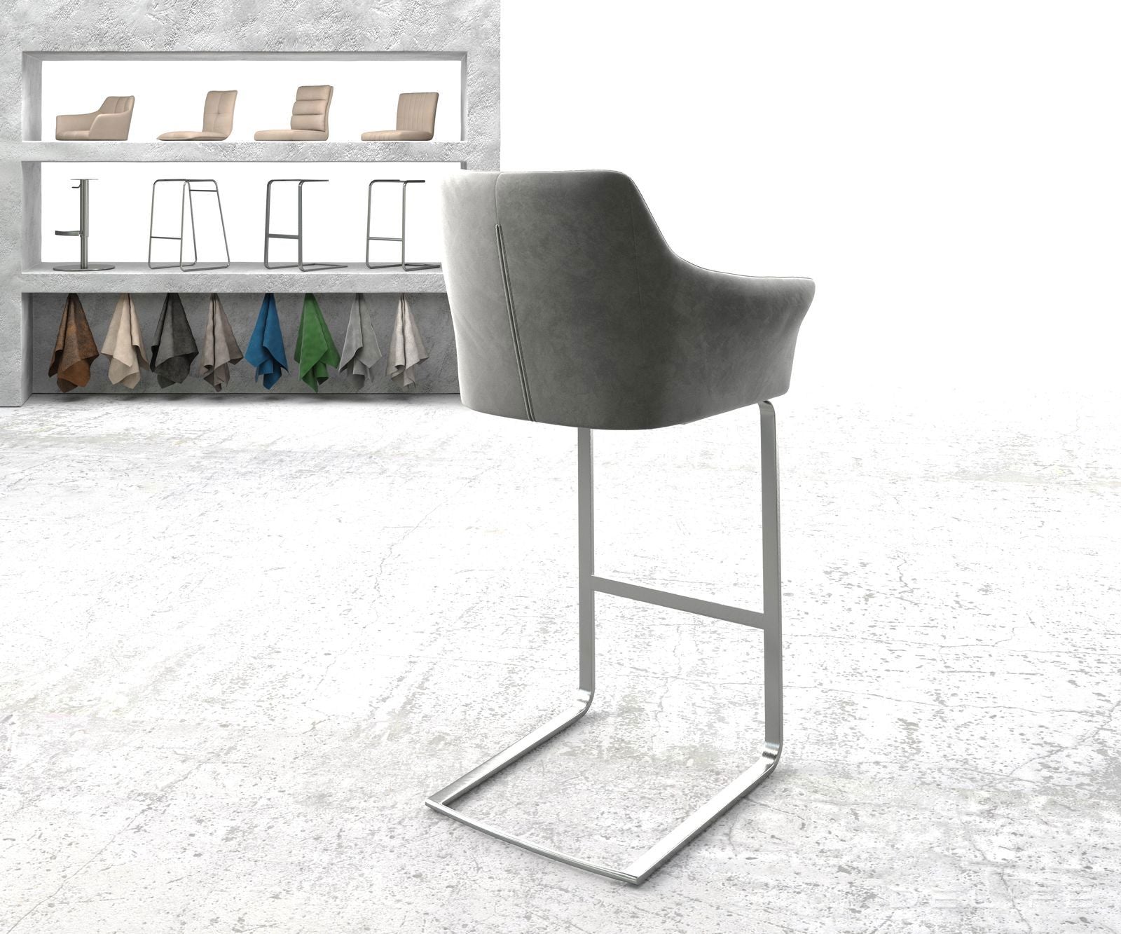 Barski stol Yulo, Material: Žamet