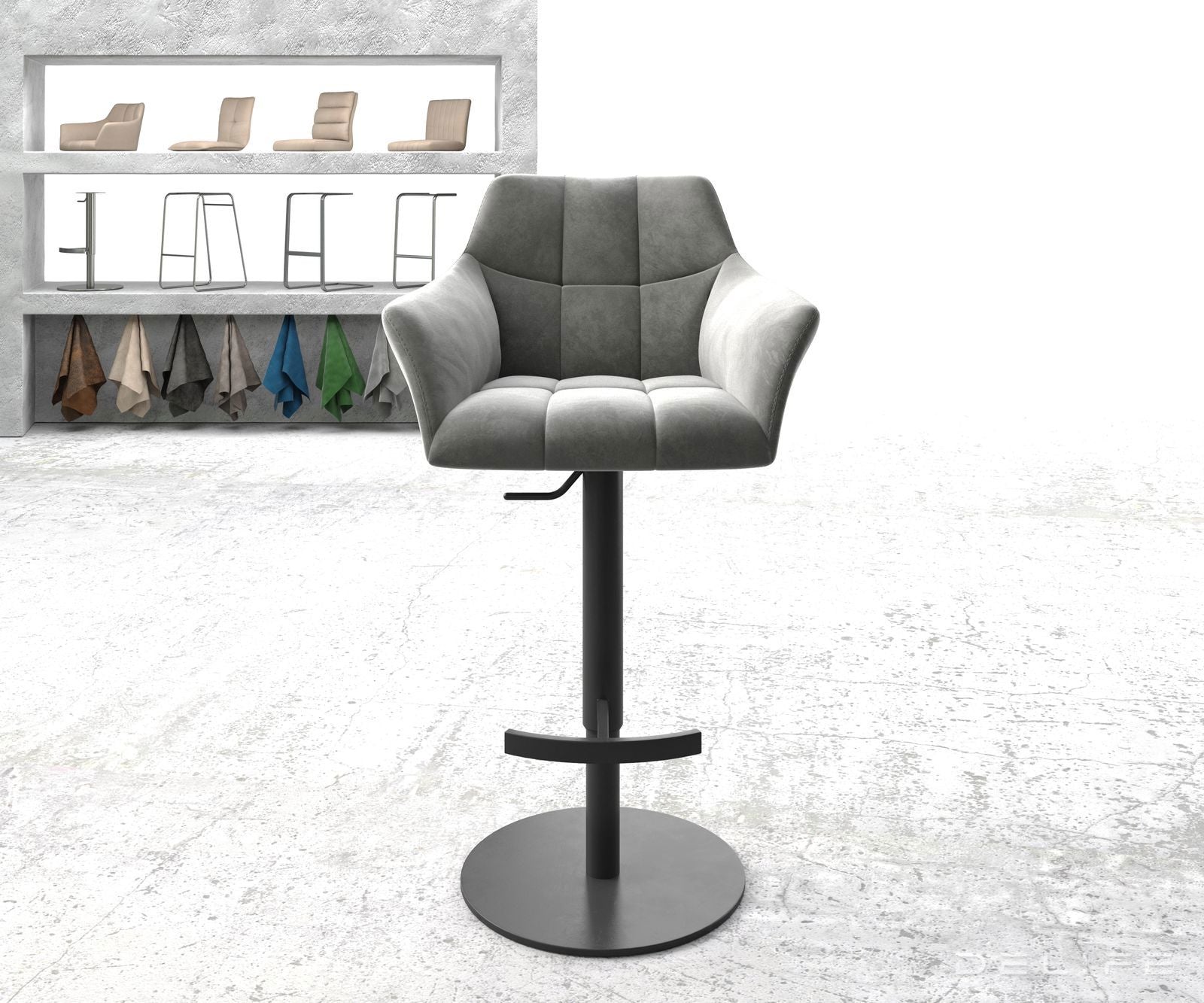 Barski stol Yulo, Material: Žamet