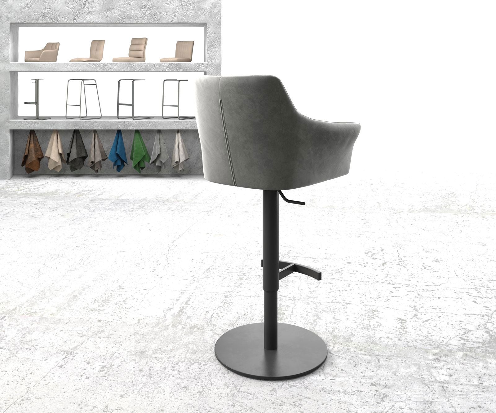 Barski stol Yulo, Material: Žamet