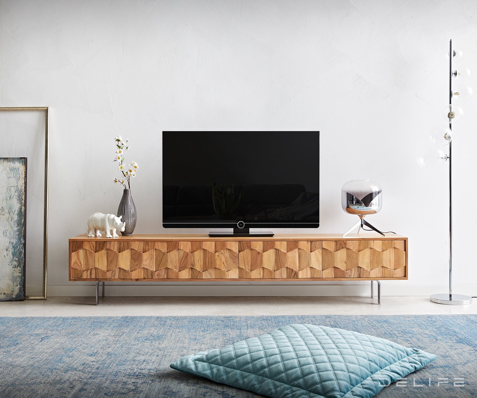 Predalnik Fevo, 4 vrata, Material: Akacija