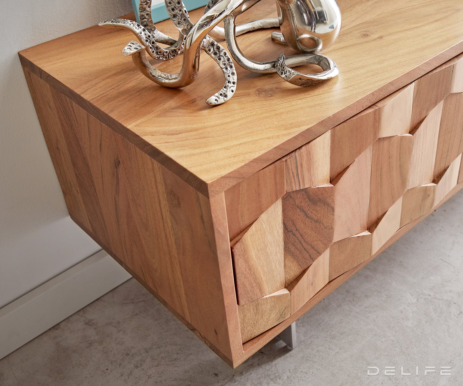 Predalnik Fevo, 4 vrata, Material: Akacija