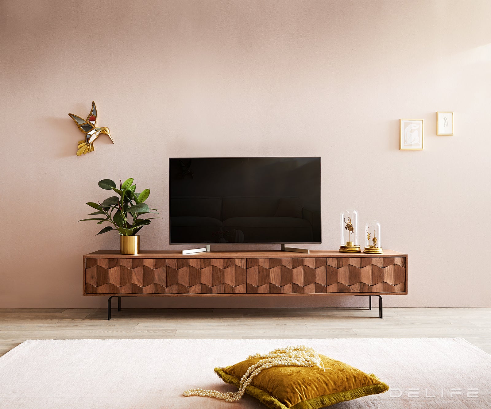 Predalnik Fevo, 4 vrata, Material: Akacija