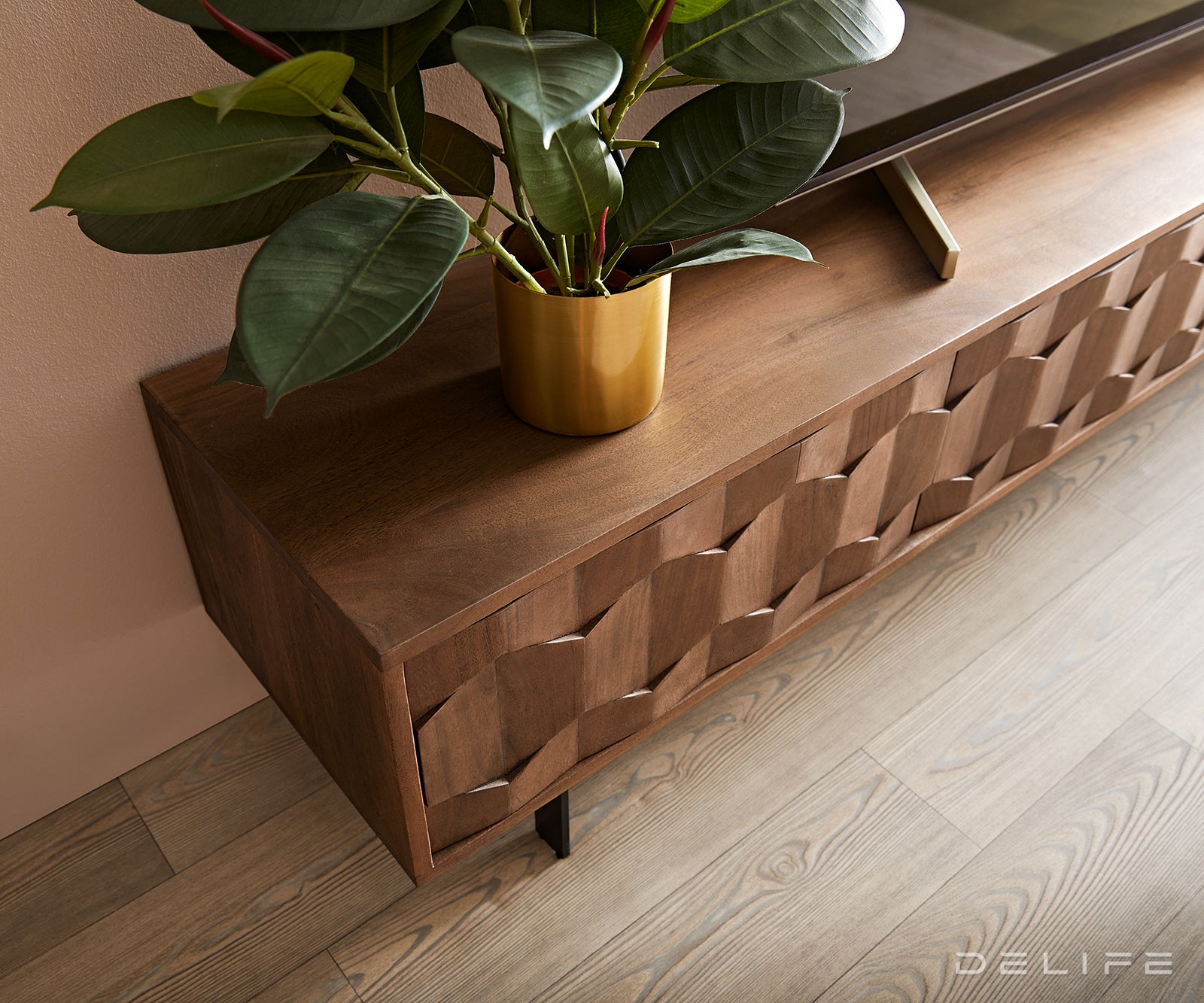 Predalnik Fevo, 4 vrata, Material: Akacija