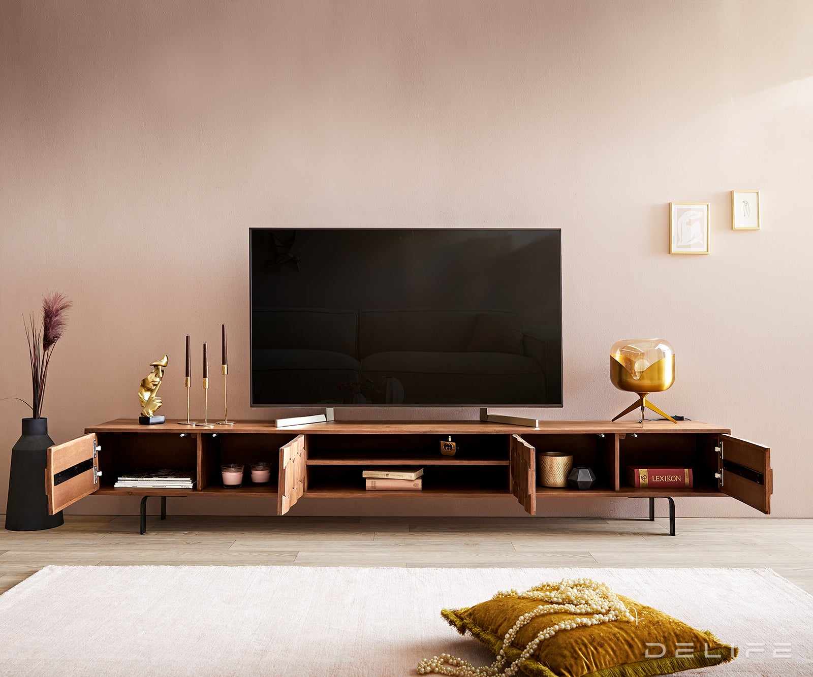 Predalnik Fevo, 4 vrata, Material: Akacija