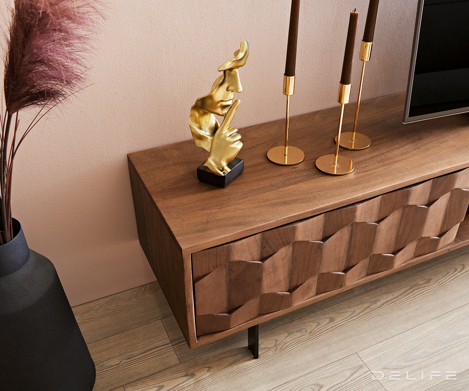 Predalnik Fevo, 4 vrata, Material: Akacija