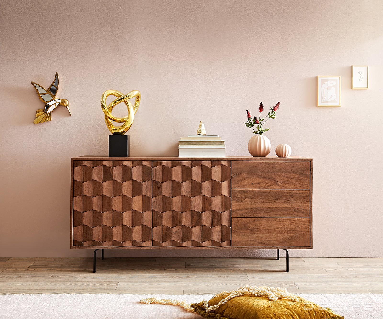 Predalnik Fevo 145 cm, Material: Akacija