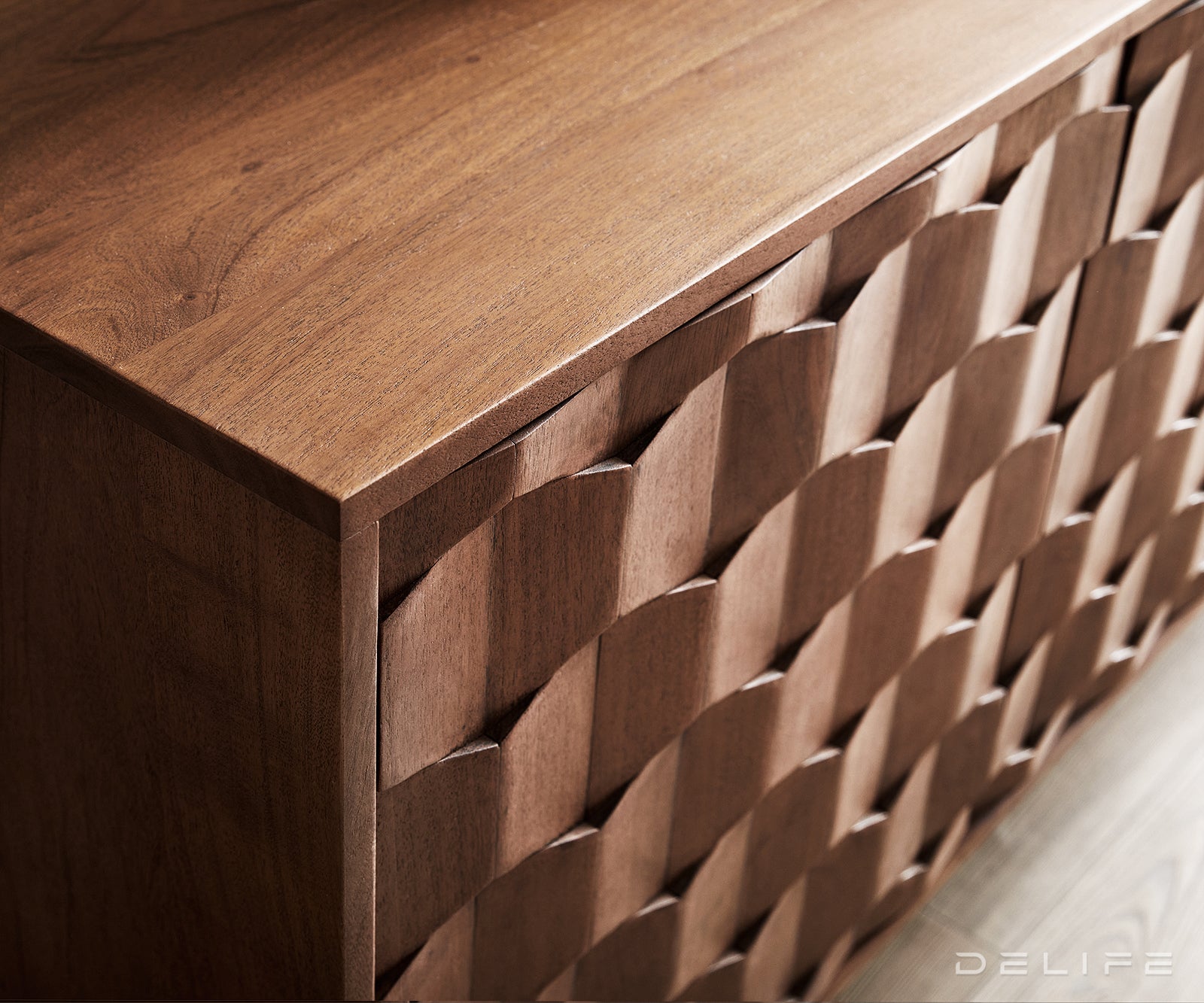 Predalnik Fevo 145 cm, Material: Akacija