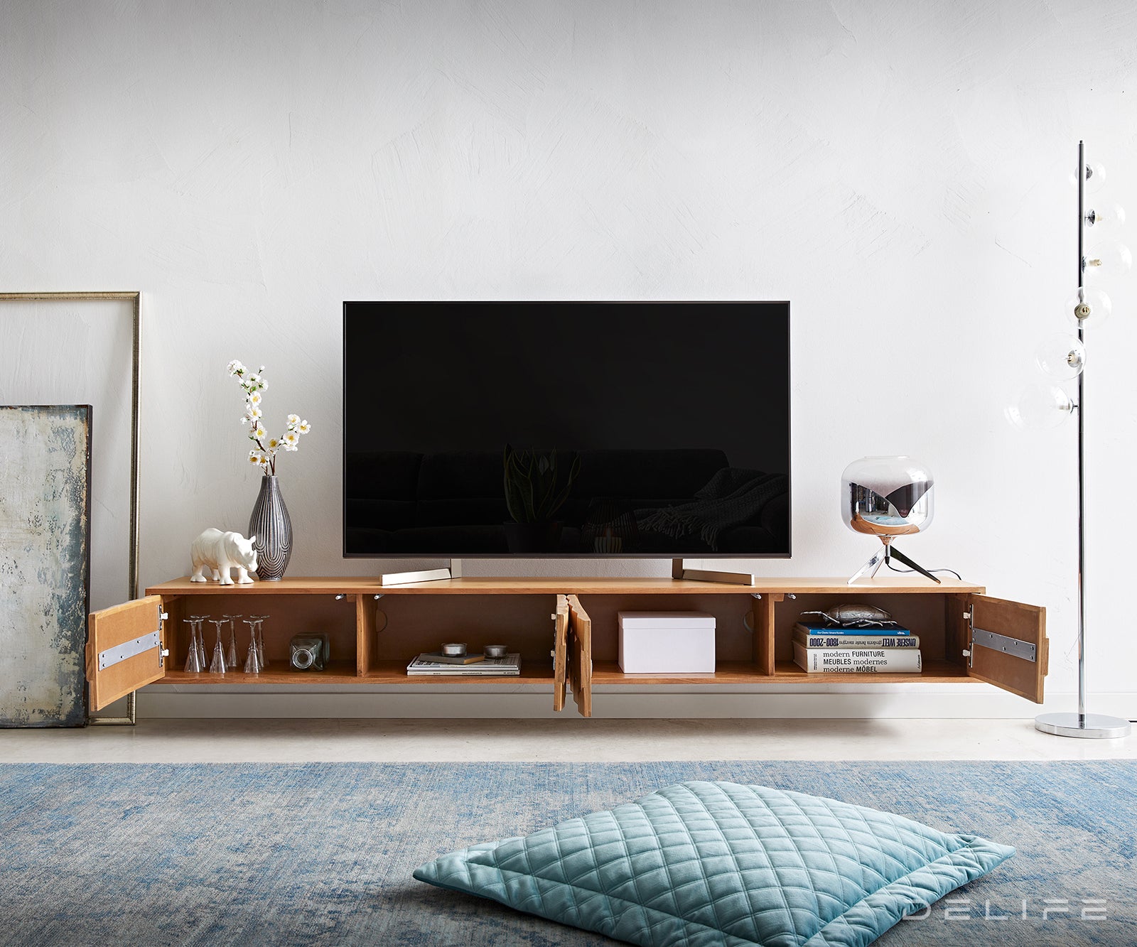 Predalnik Fevo, 4 vrata, Material: Akacija