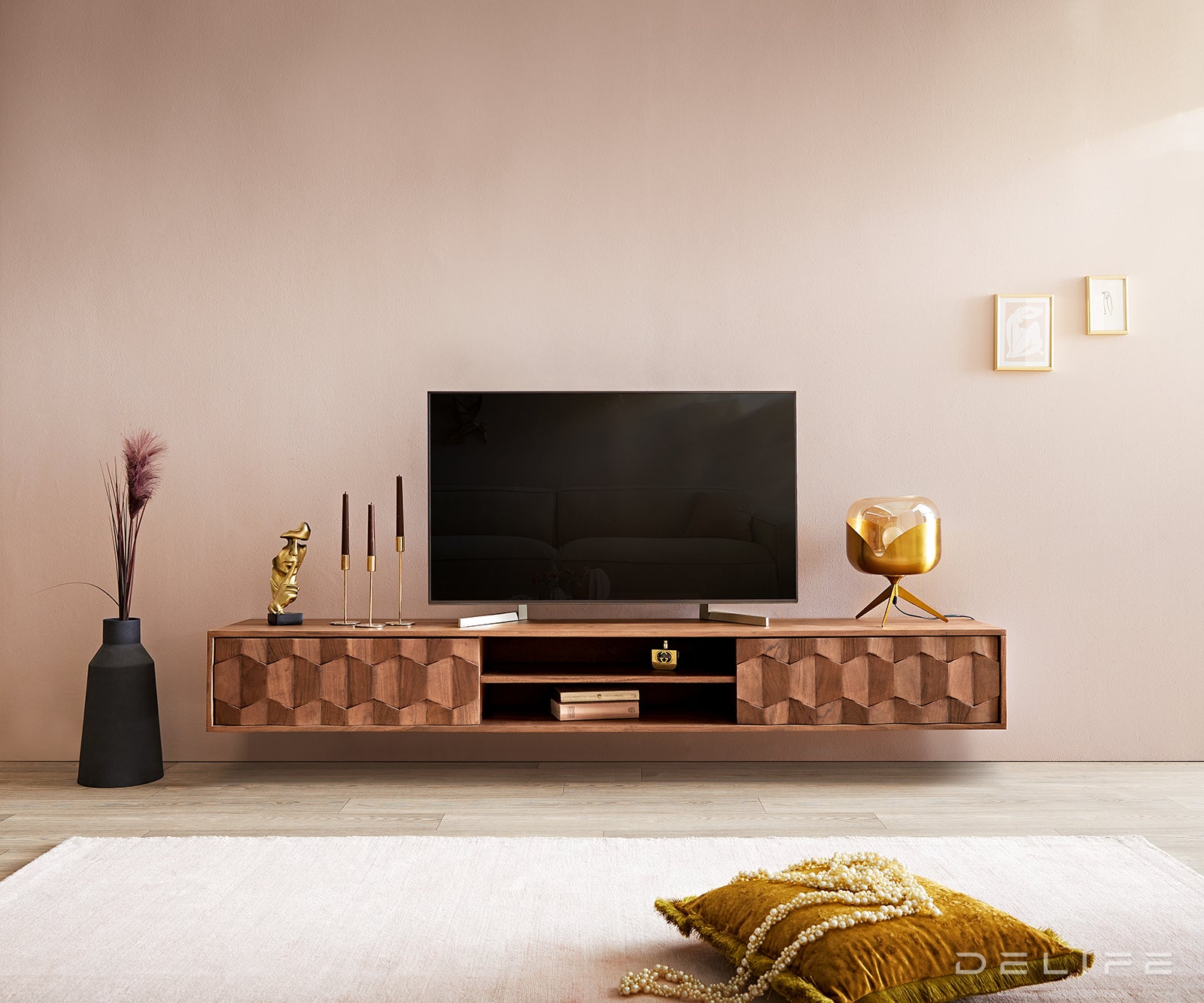 Predalnik Fevo, 2 vrata, Material: Akacija