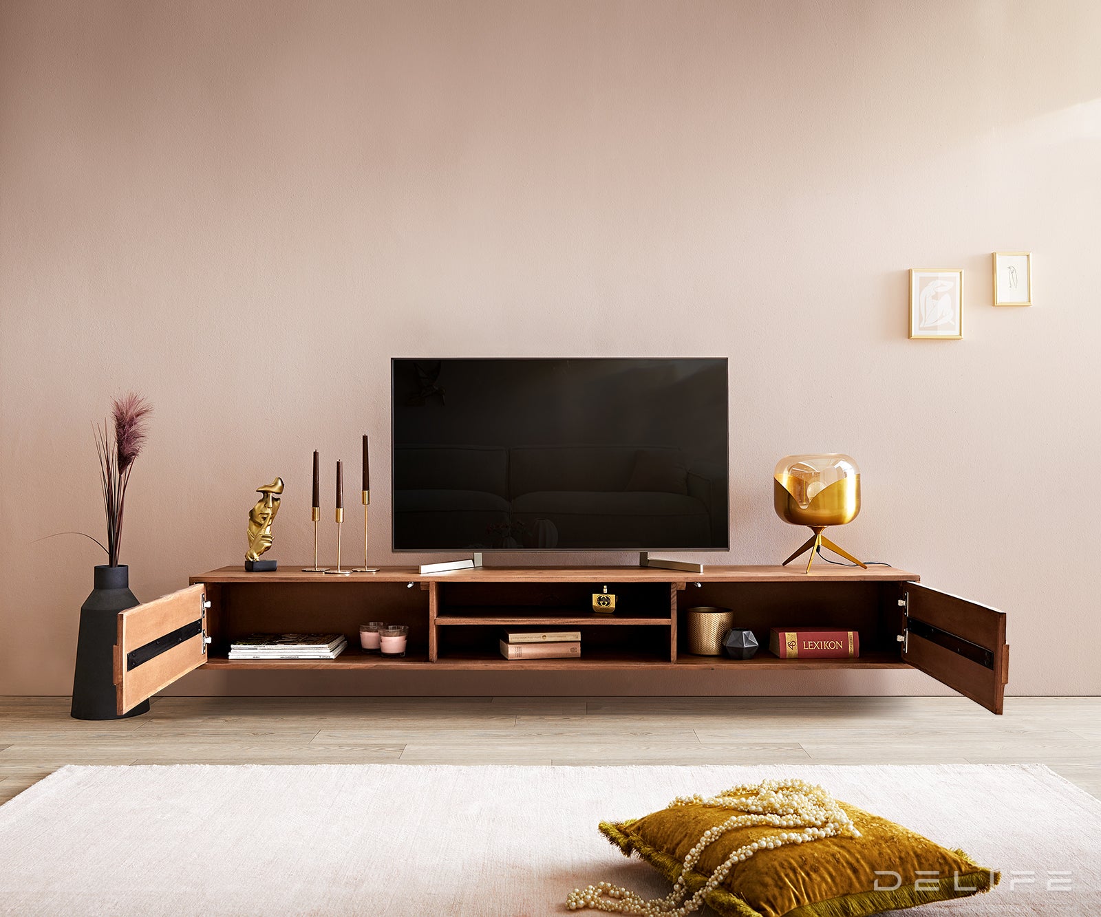 Predalnik Fevo, 2 vrata, Material: Akacija