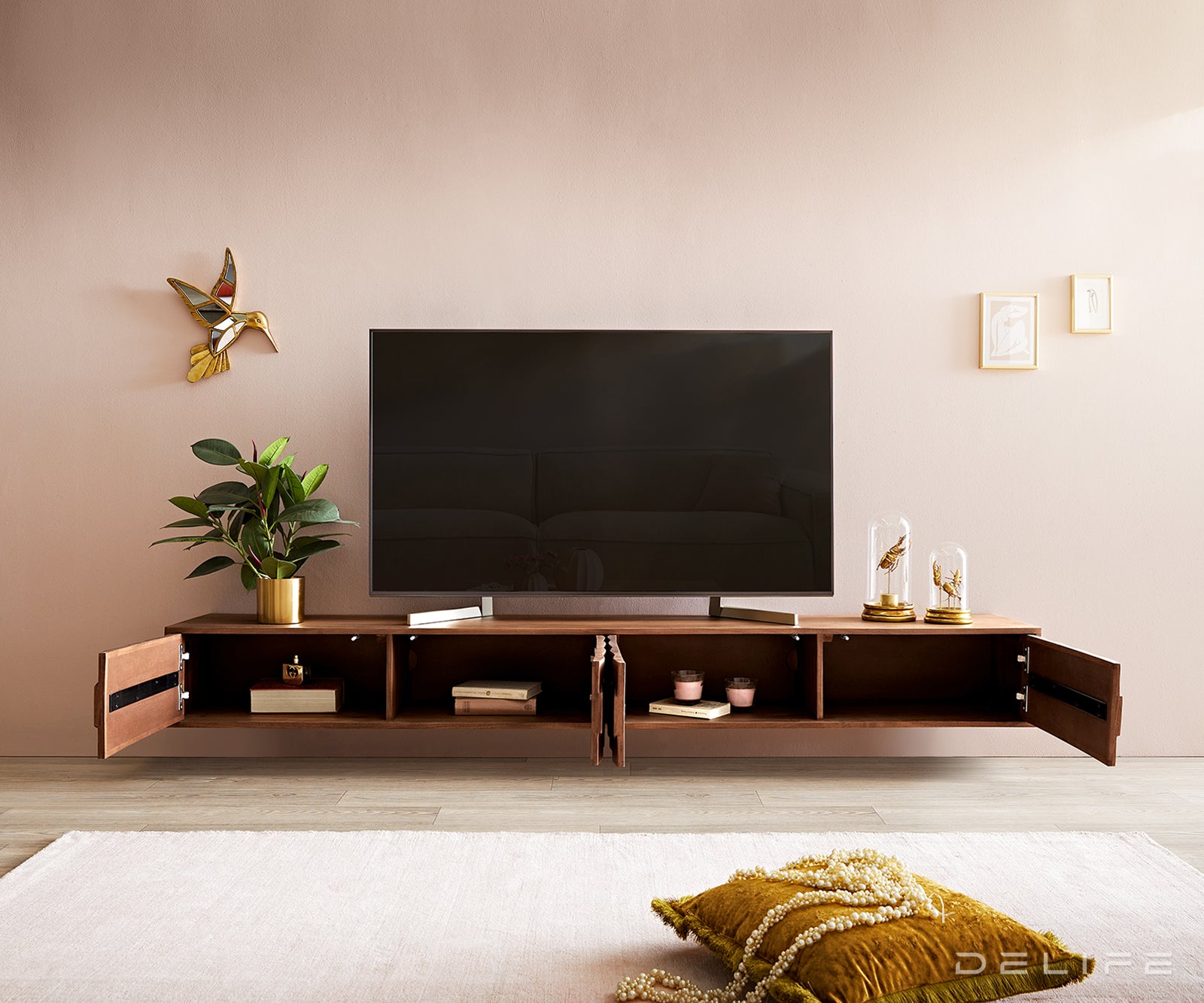 Predalnik Fevo, 4 vrata, Material: Akacija