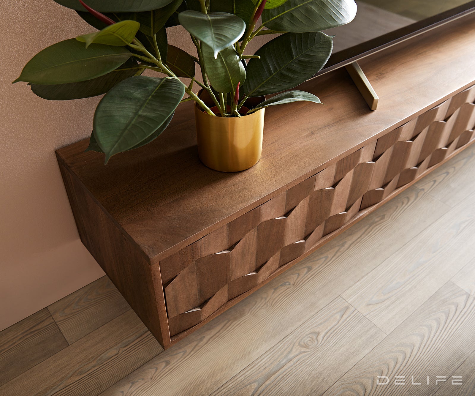 Predalnik Fevo, 4 vrata, Material: Akacija