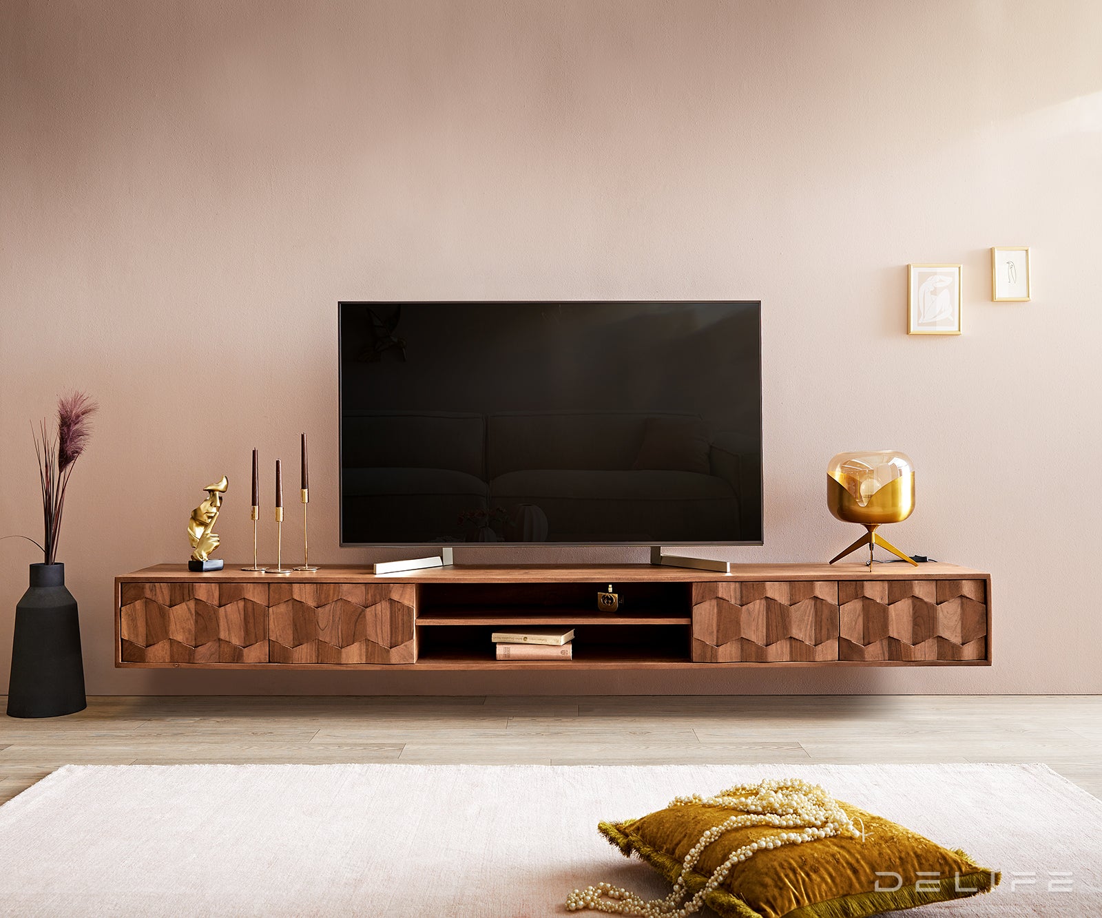 Predalnik Fevo, 4 vrata, Material: Akacija