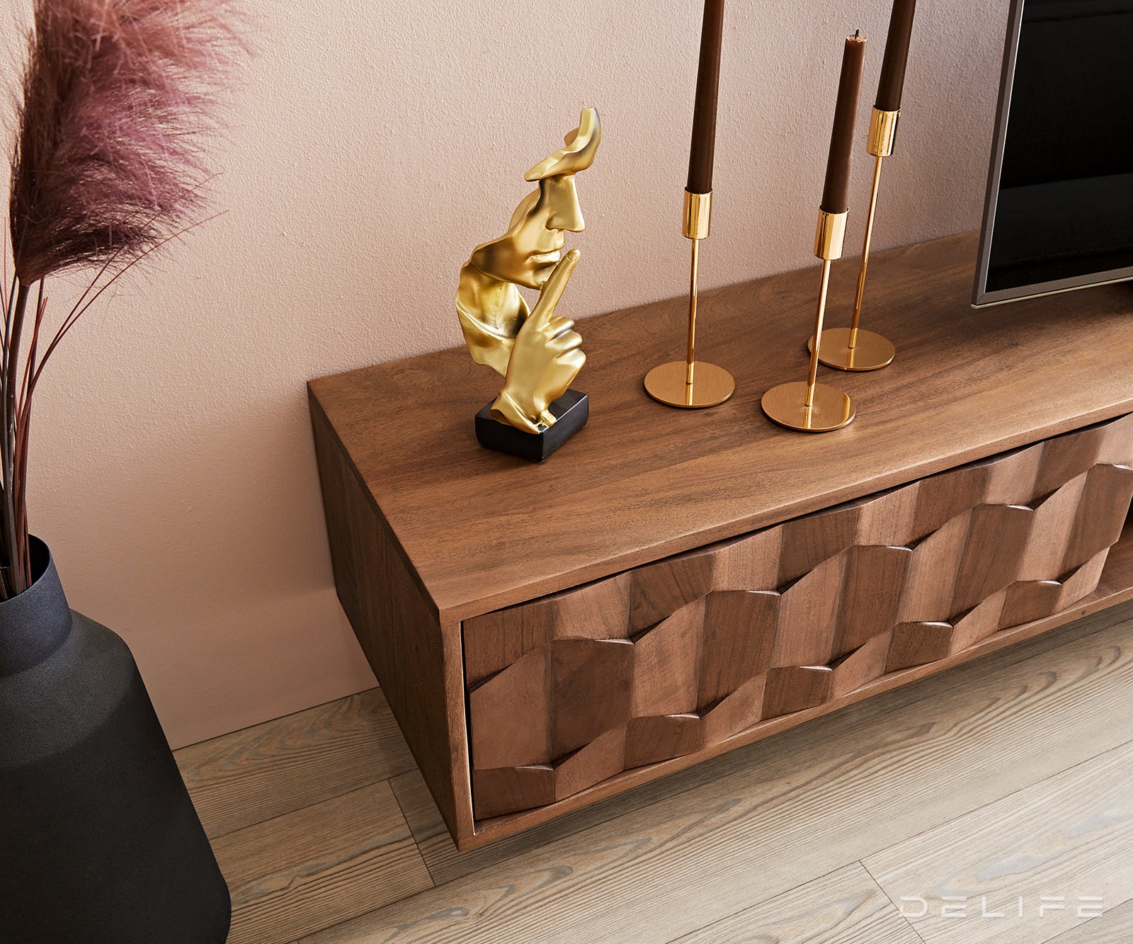 Predalnik Fevo, 4 vrata, Material: Akacija