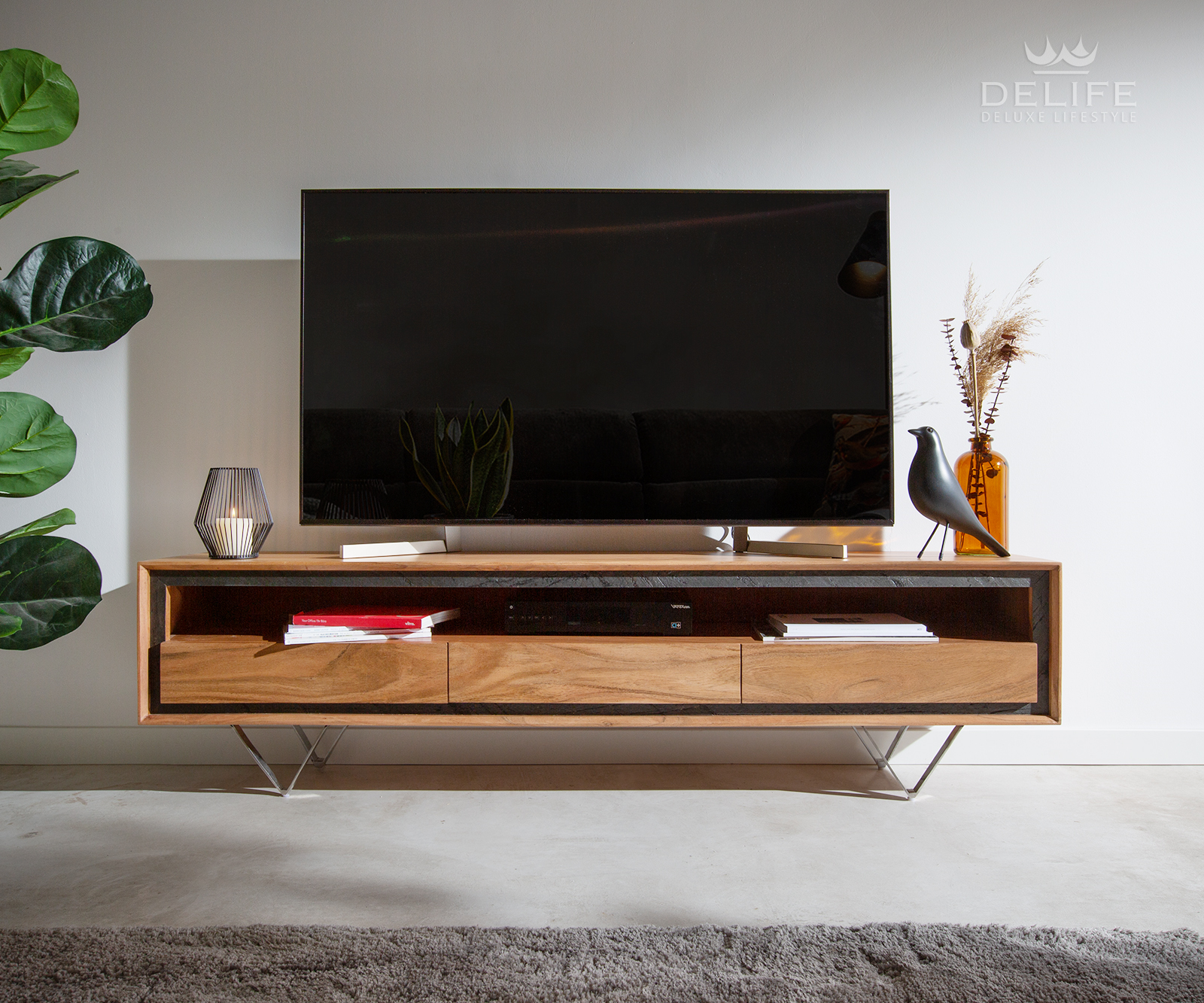 Predalnik Stonegrace 175 cm, Material: Akacija