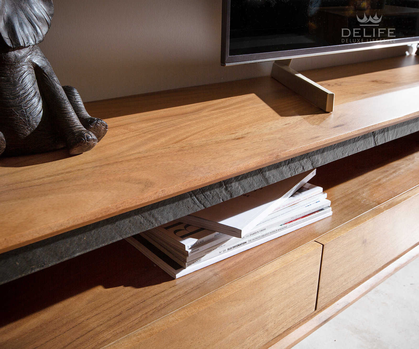 Predalnik Stonegrace 240 cm, Material: Akacija