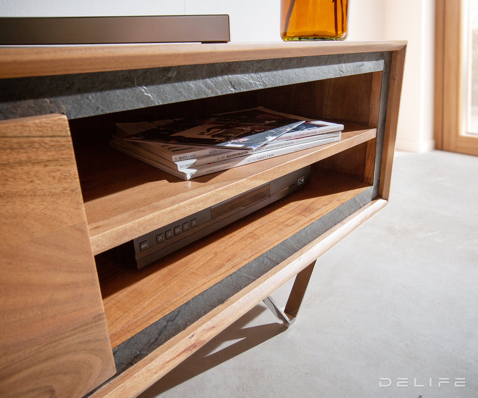 Predalnik Stonegrace 175 cm, Material: Akacija