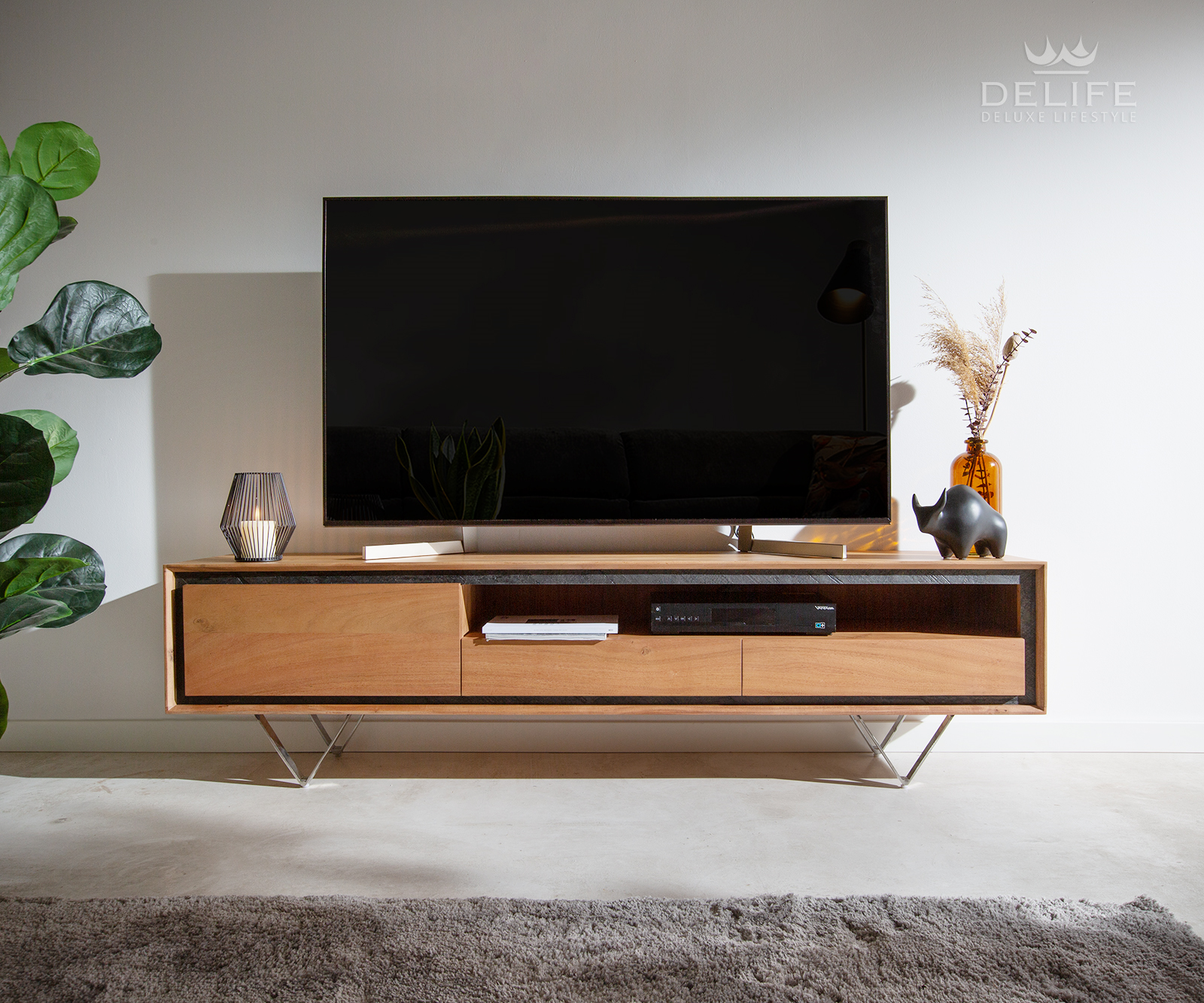 Predalnik Stonegrace 175 cm, Material: Akacija