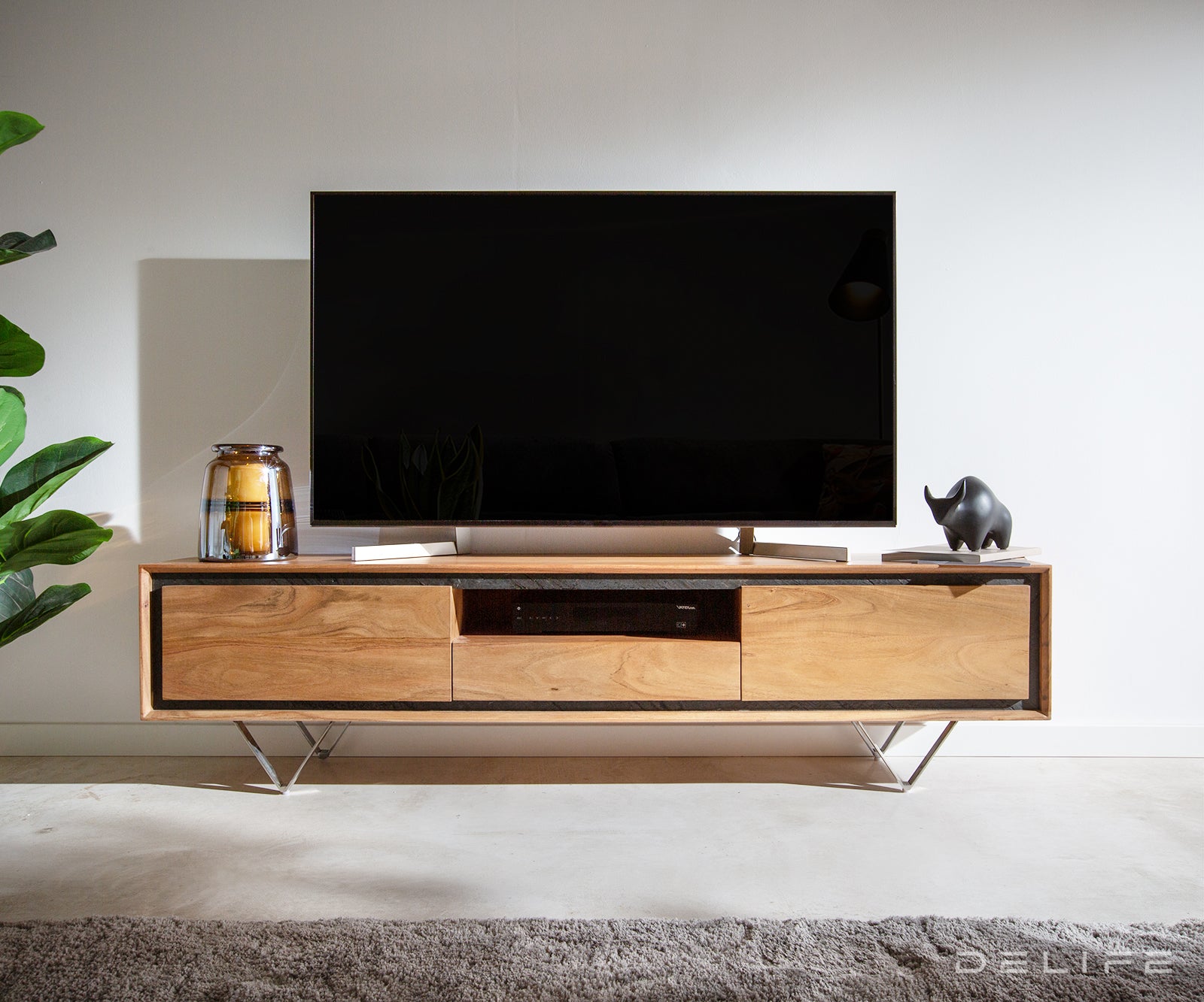 Predalnik Stonegrace 175 cm, Material: Akacija