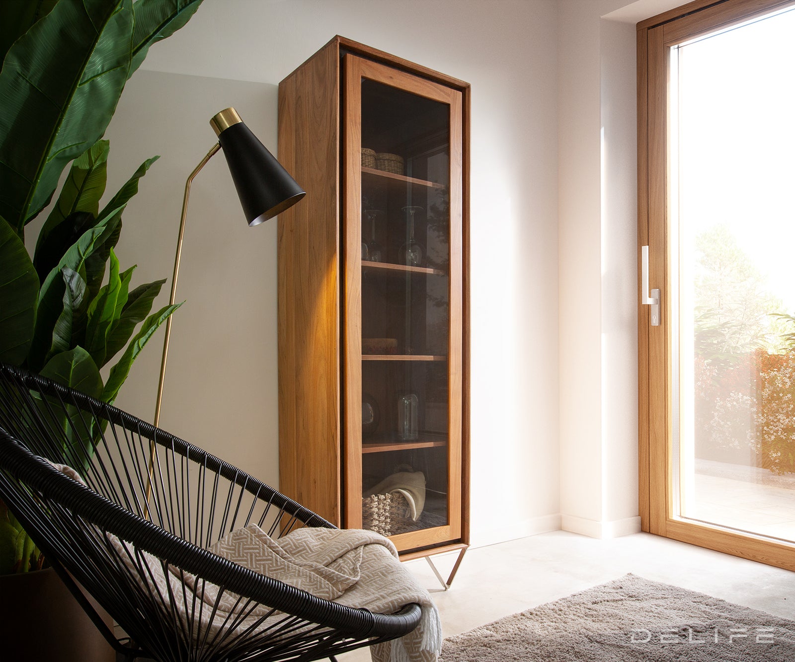 Visoka komoda Stonegrace, Material: Akacija