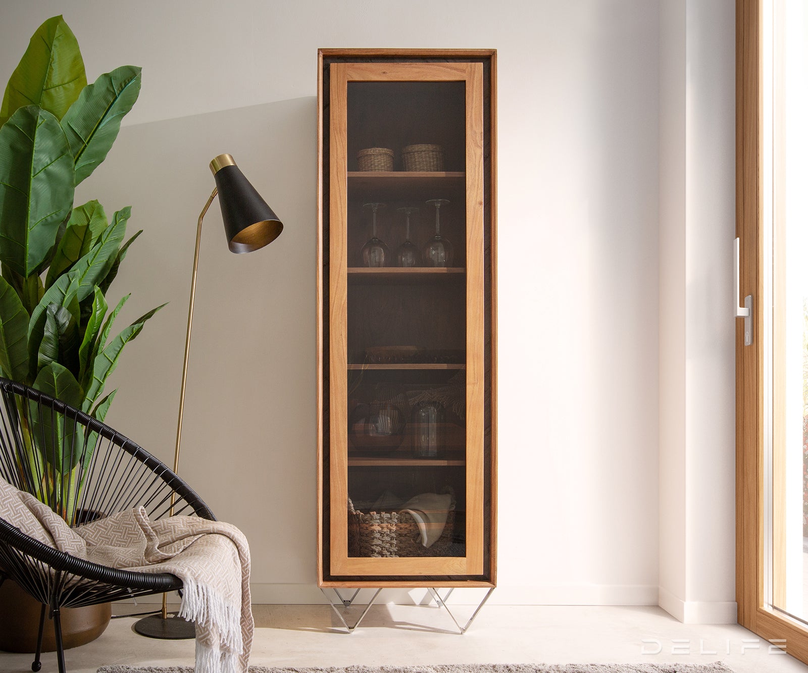 Visoka komoda Stonegrace, Material: Akacija