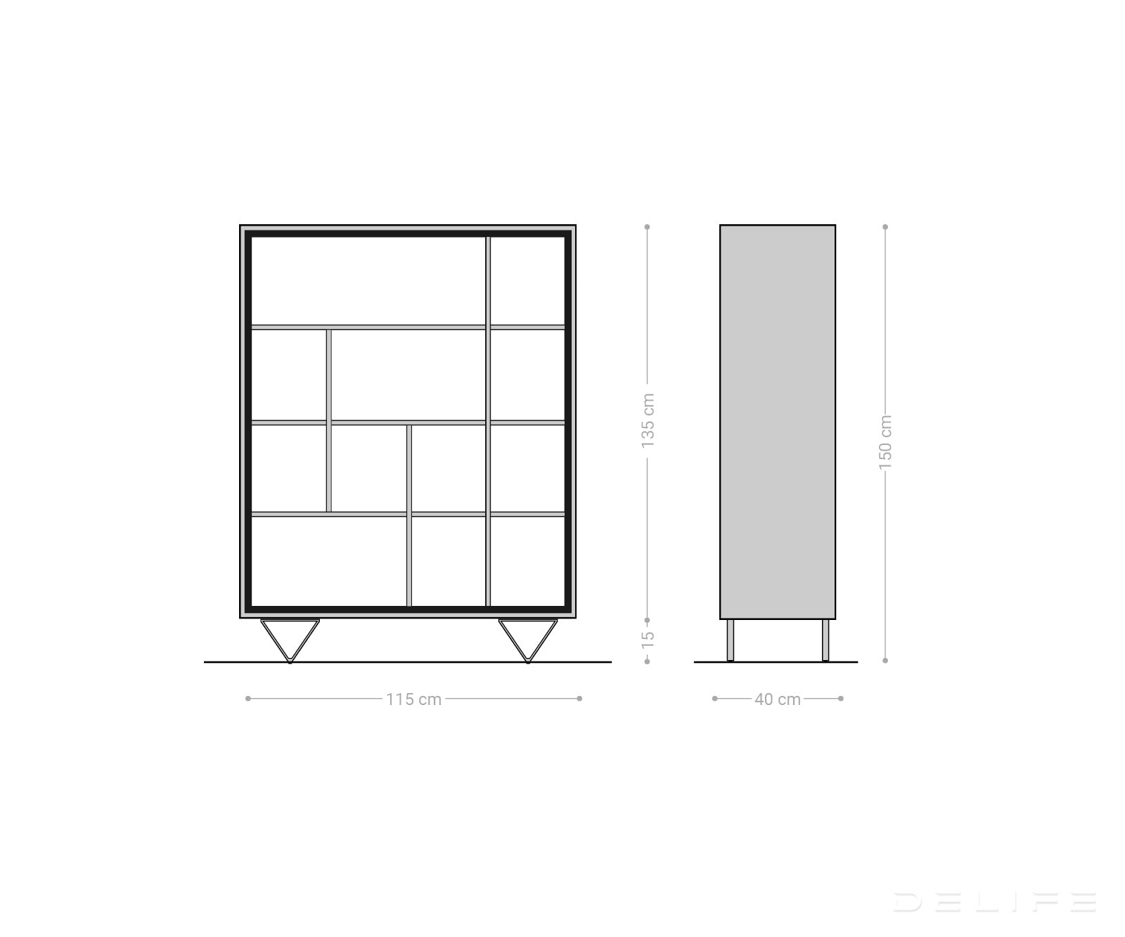 Polica Stonegrace 120x150cm, Material: Akacija