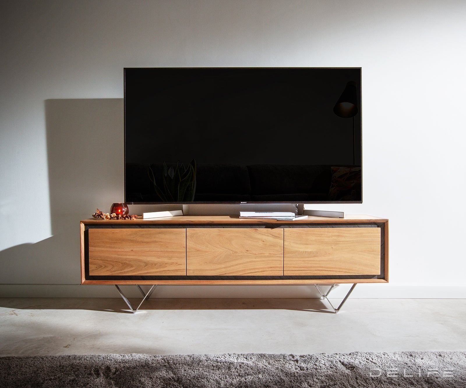 Predalnik Stonegrace 145 cm, Material: Akacija