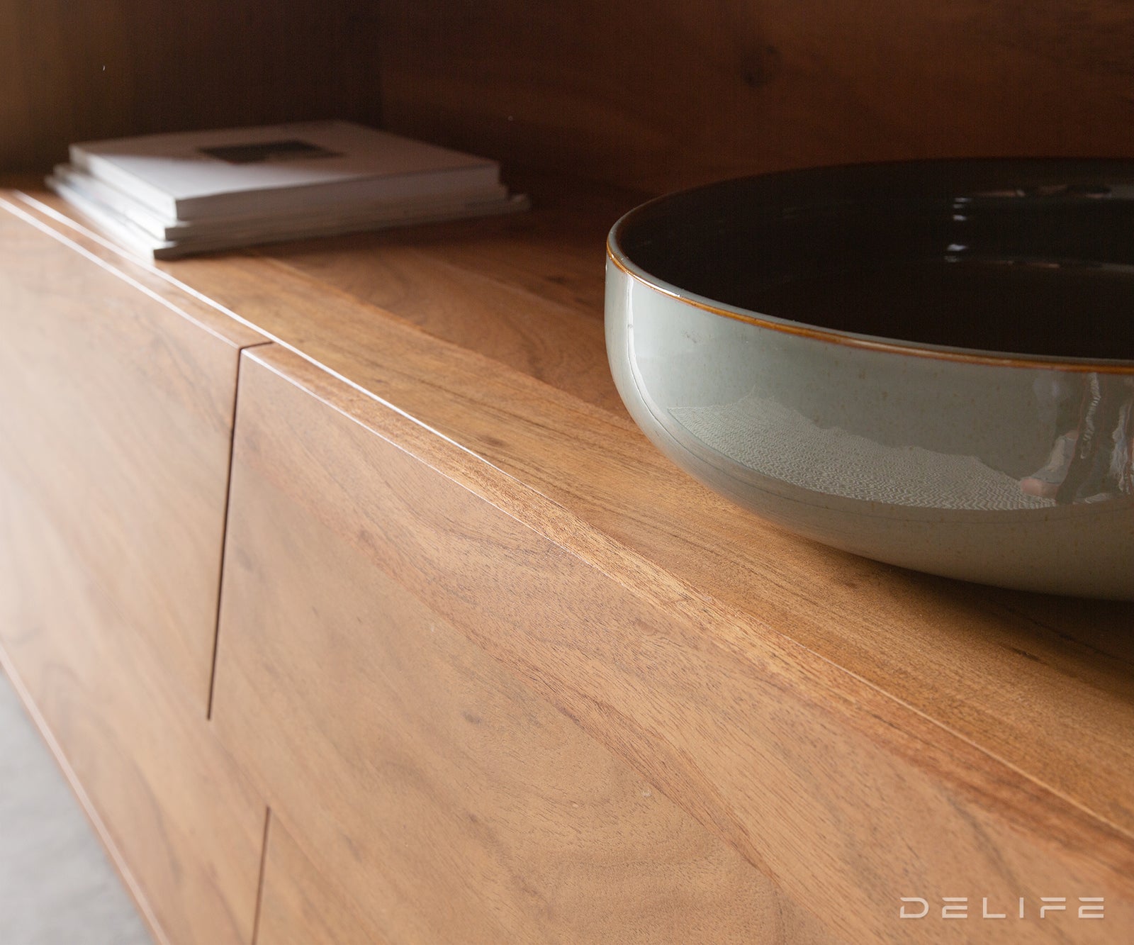 Predalnik Eloi 240x40cm, Material: Akacija