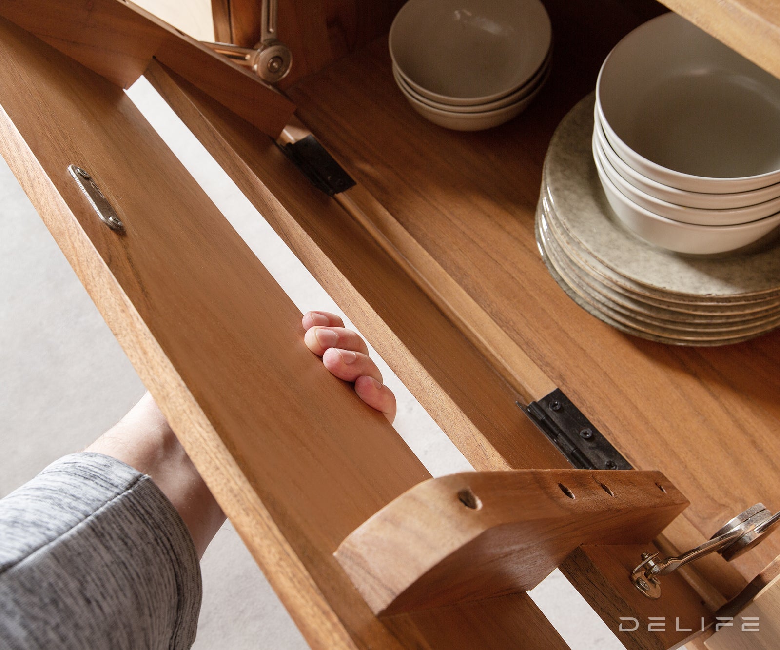 Predalnik Eloi 240x40cm, Material: Akacija