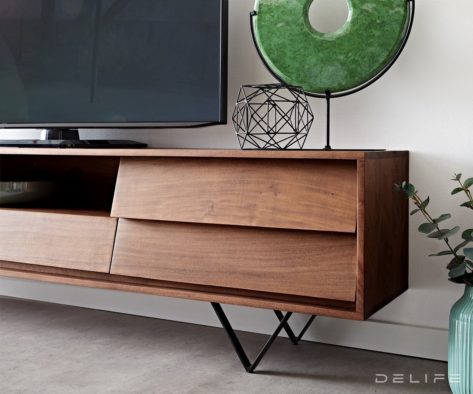 Predalnik Eloi 200x33cm, Material: Akacija