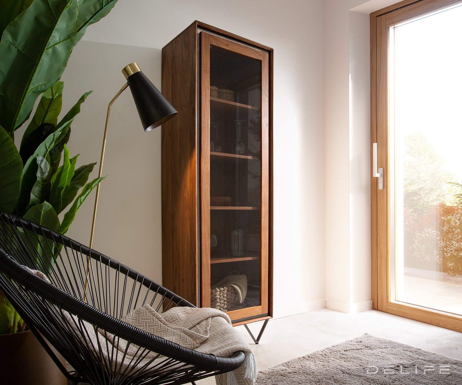 Visoka komoda Stonegrace, Material: Akacija