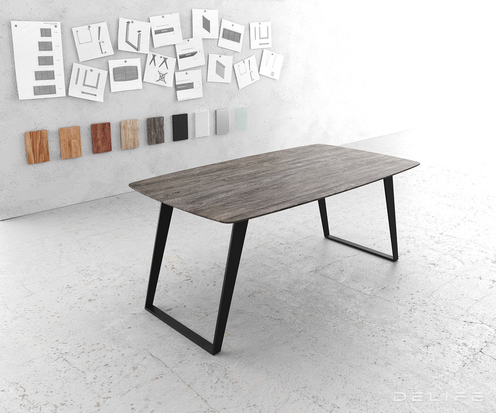 Jedilna miza Edge Bott, Material: Akacija