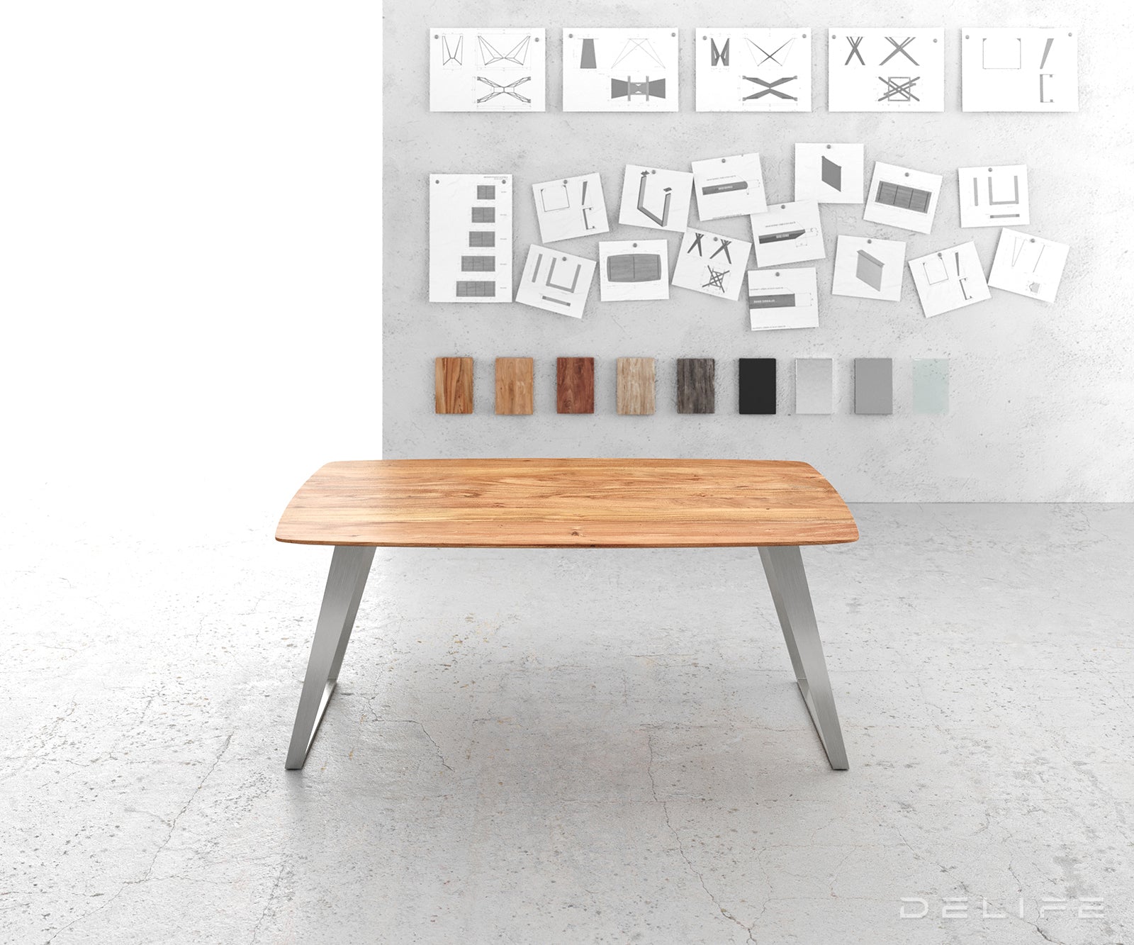 Jedilna miza Edge Bott, Material: Akacija