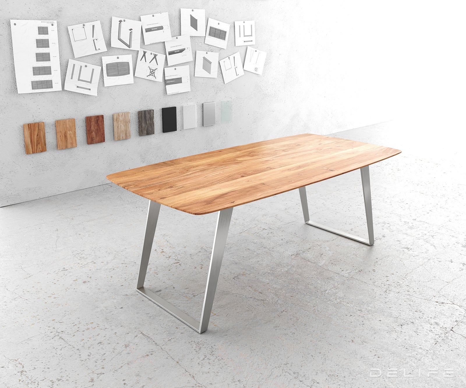 Jedilna miza Edge Bott, Material: Akacija