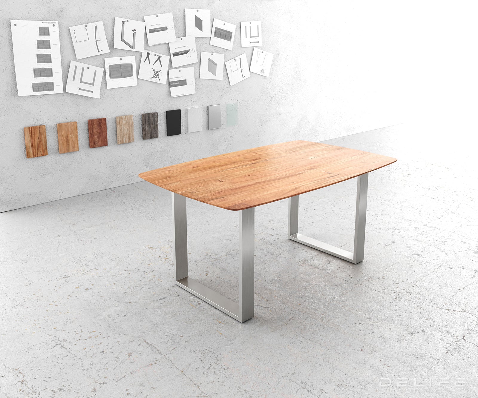 Jedilna miza Edge Bott, Material: Akacija