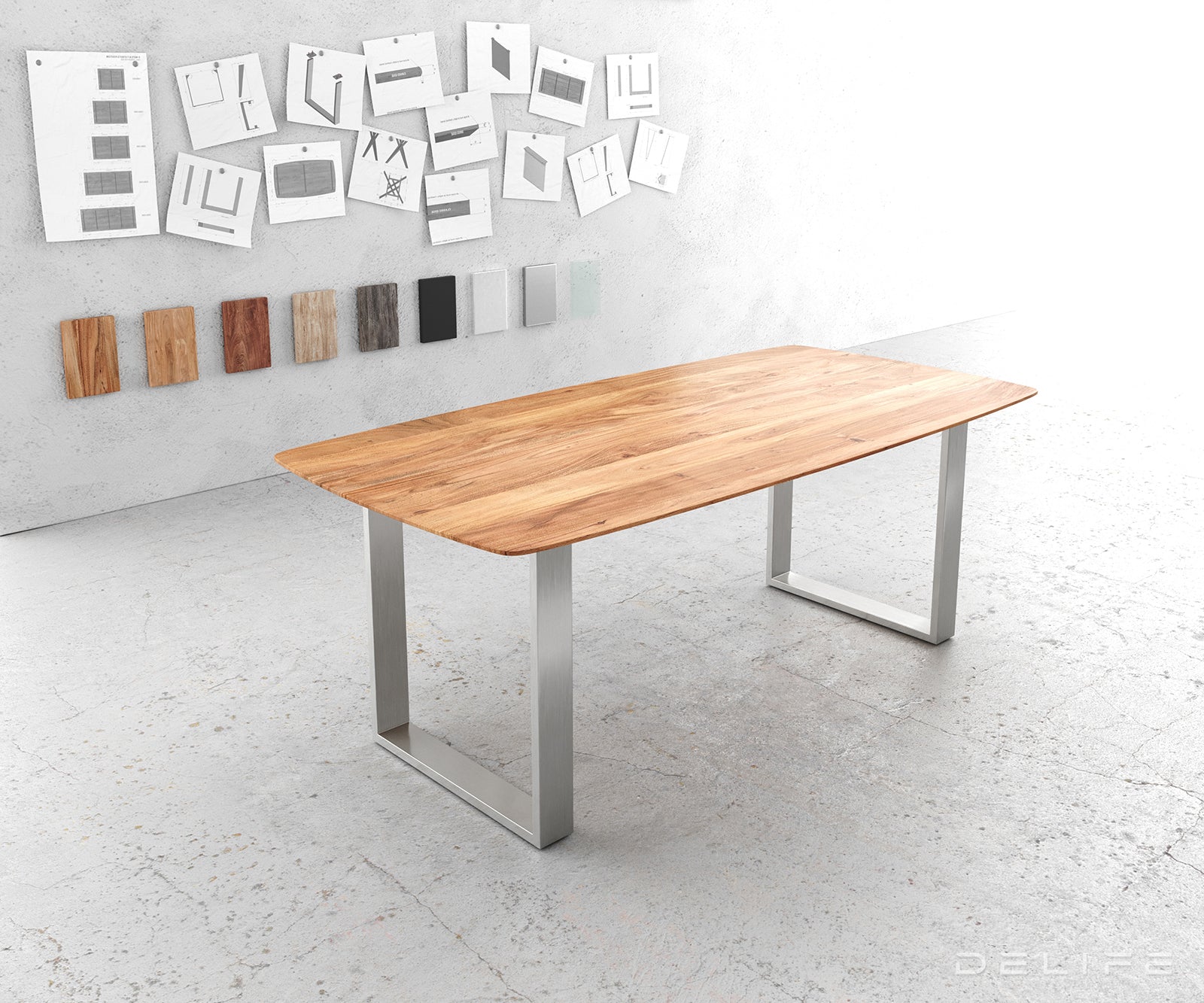 Jedilna miza Edge Bott, Material: Akacija