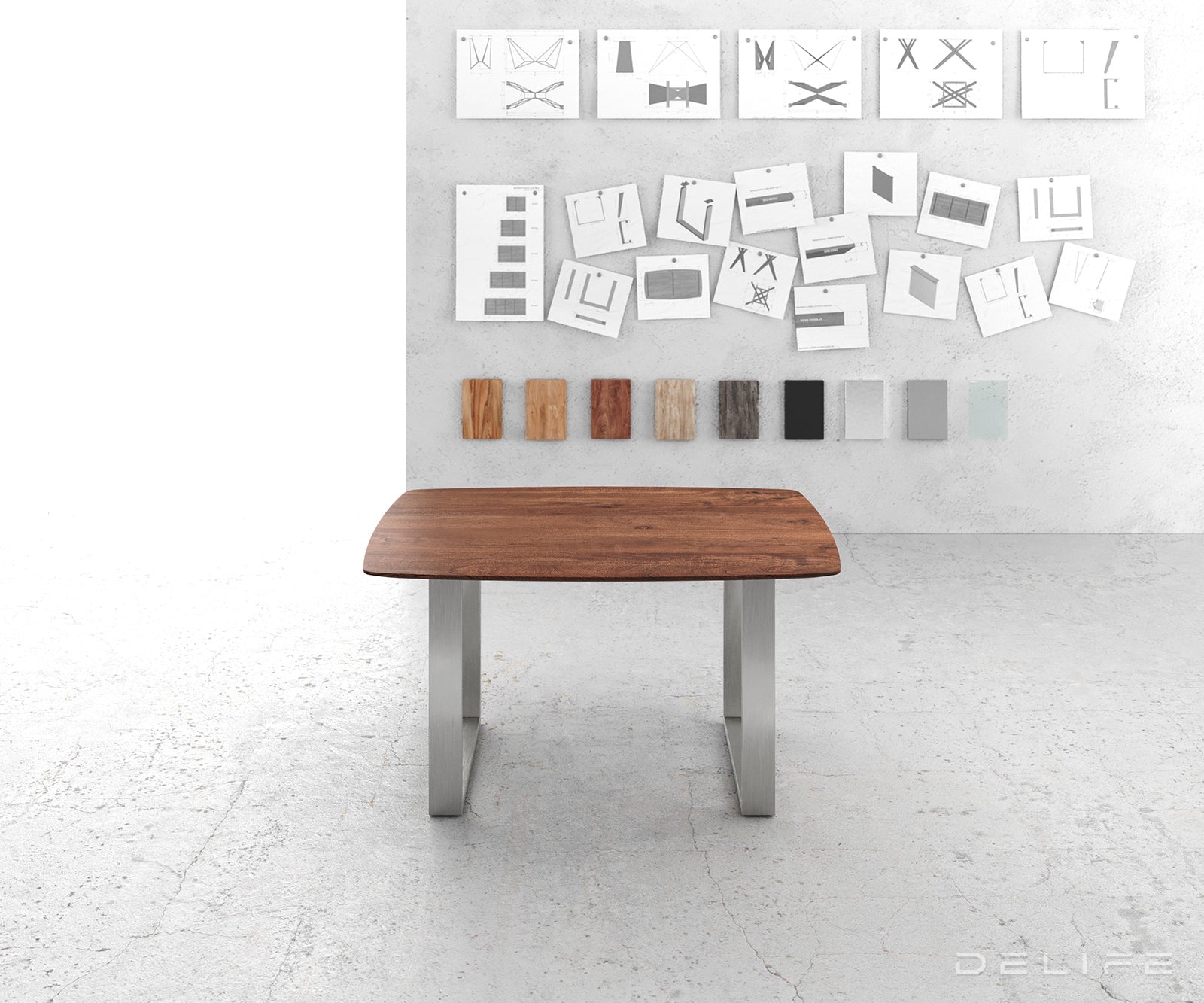 Jedilna miza Edge Bott, Material: Akacija