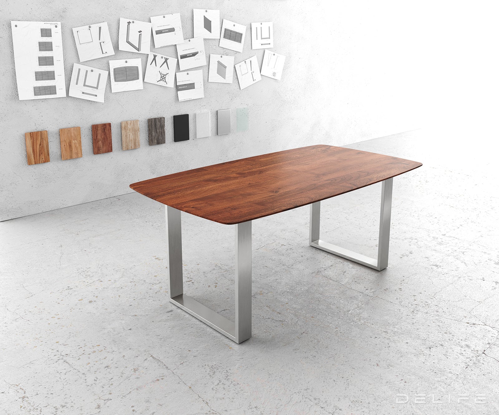 Jedilna miza Edge Bott, Material: Akacija