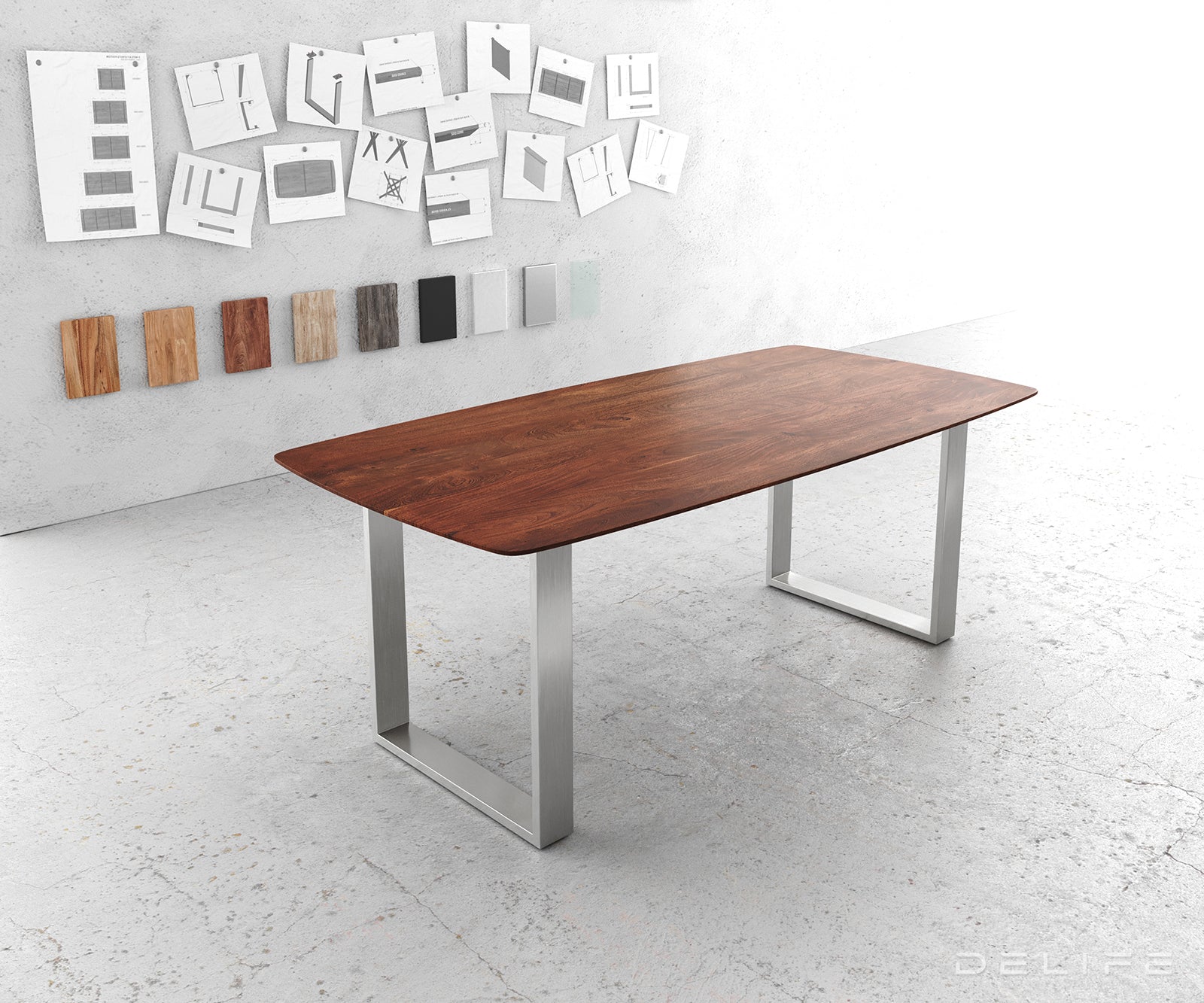 Jedilna miza Edge Bott, Material: Akacija