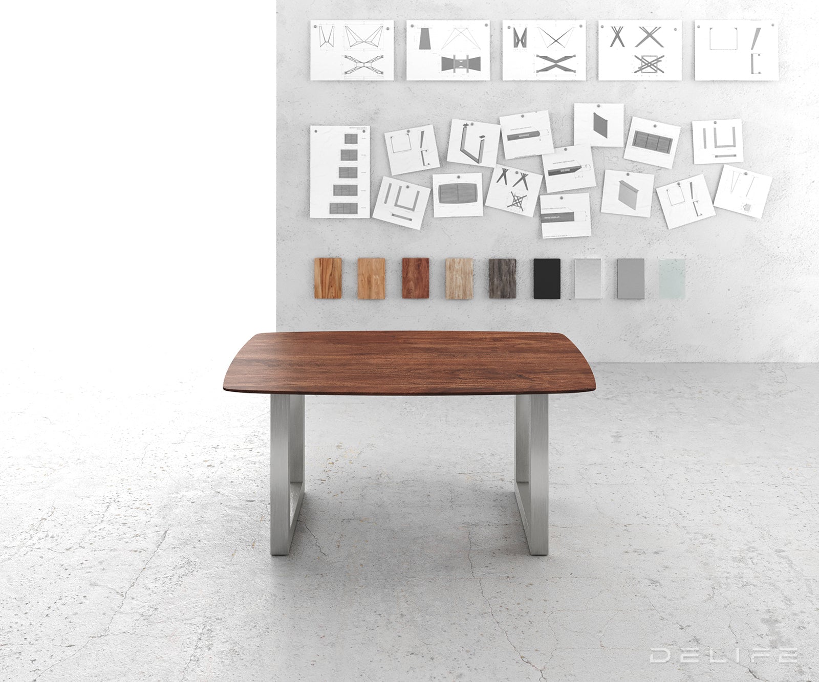 Jedilna miza Edge Bott, Material: Akacija