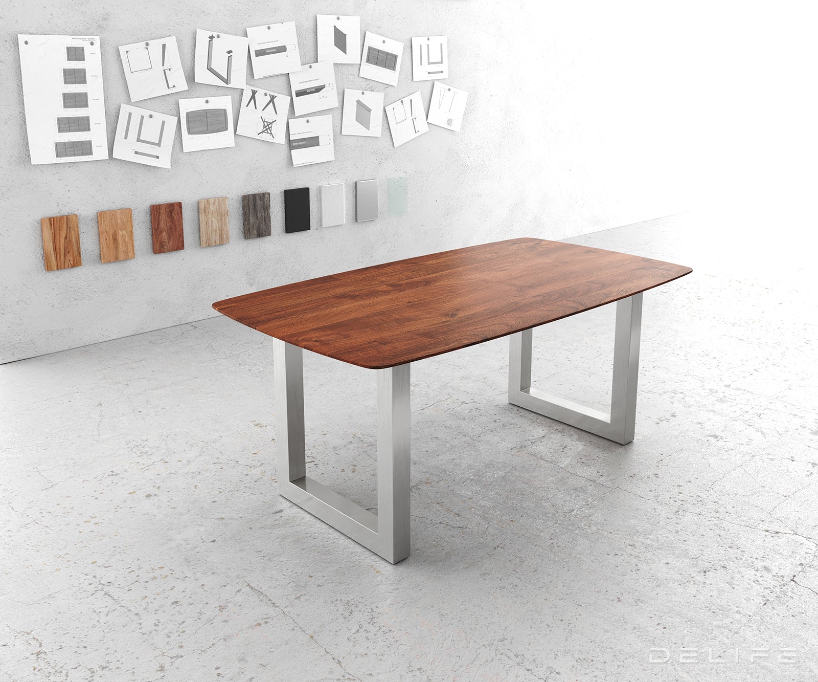 Jedilna miza Edge Bott, Material: Akacija