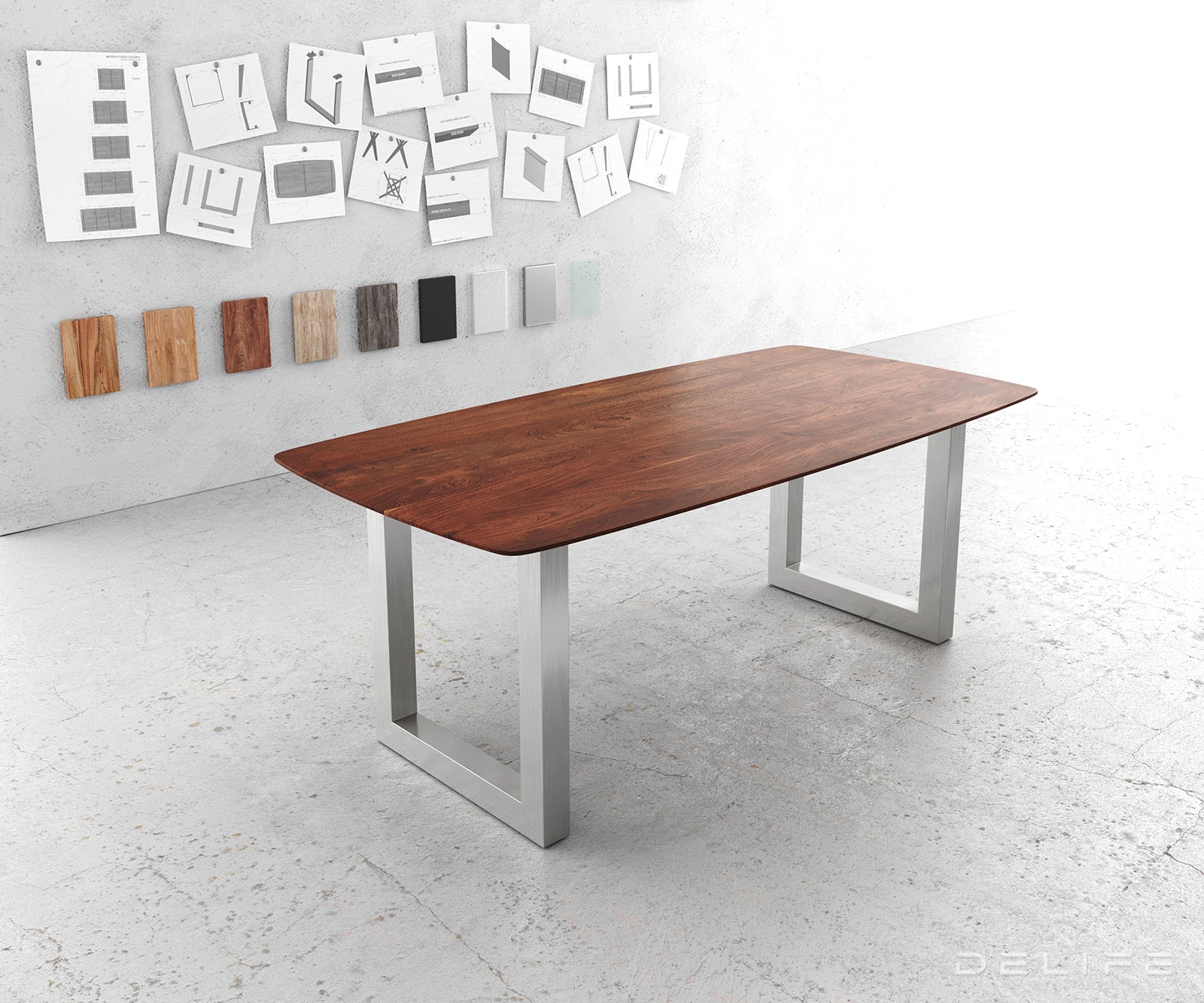 Jedilna miza Edge Bott, Material: Akacija