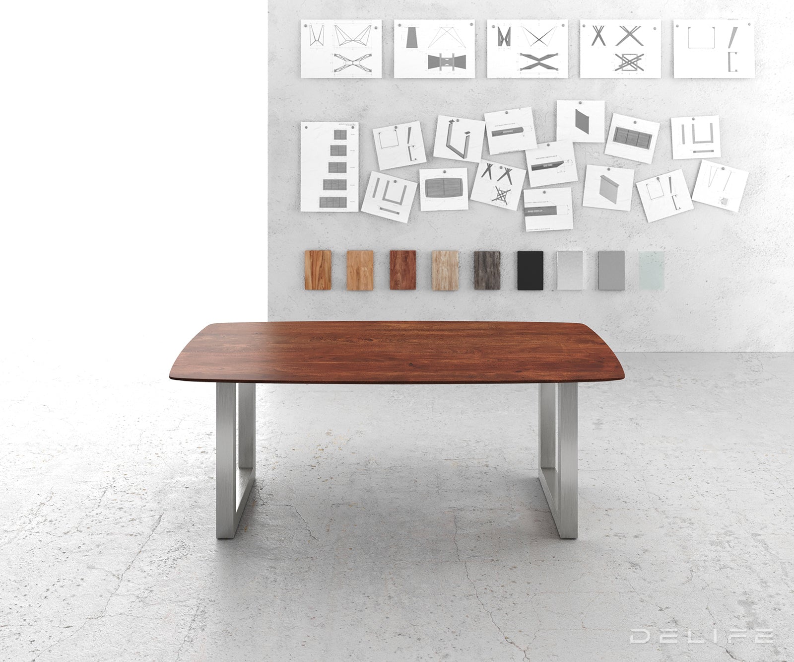 Jedilna miza Edge Bott, Material: Akacija