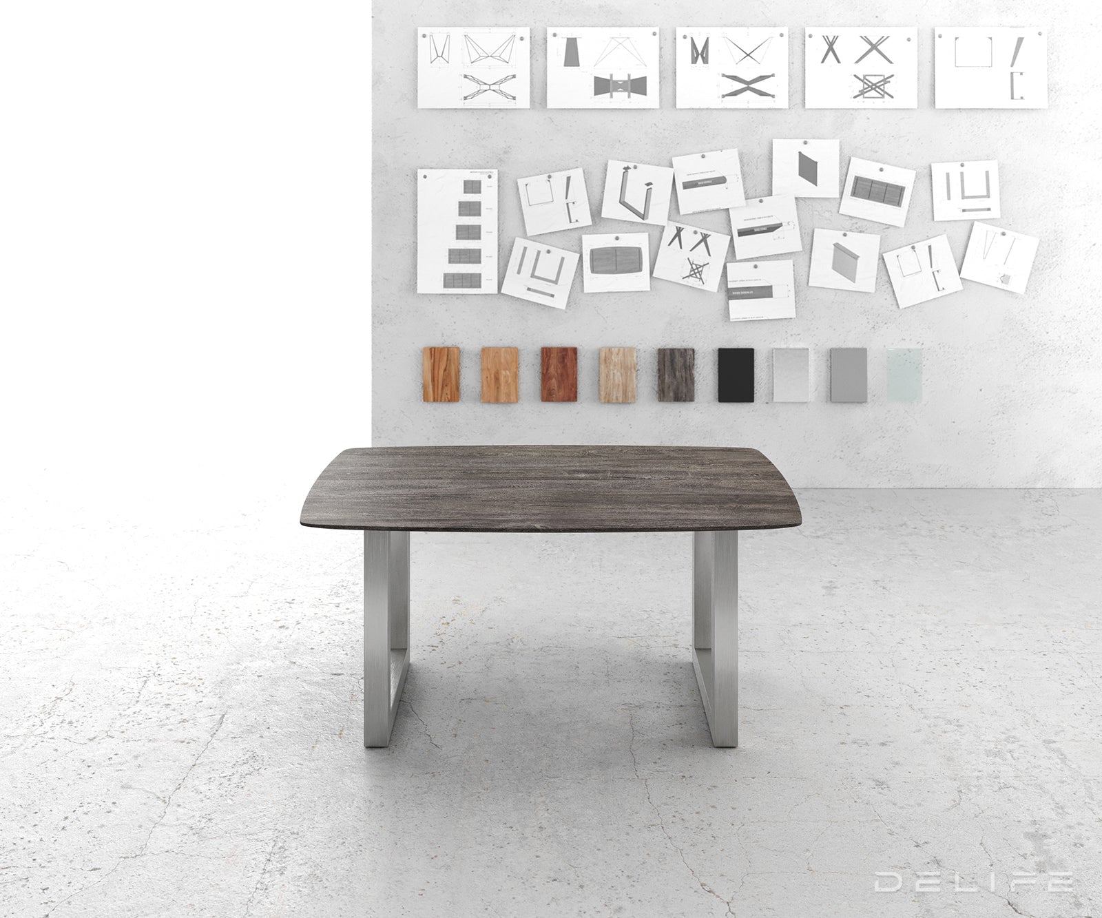 Jedilna miza Edge Bott, Material: Akacija