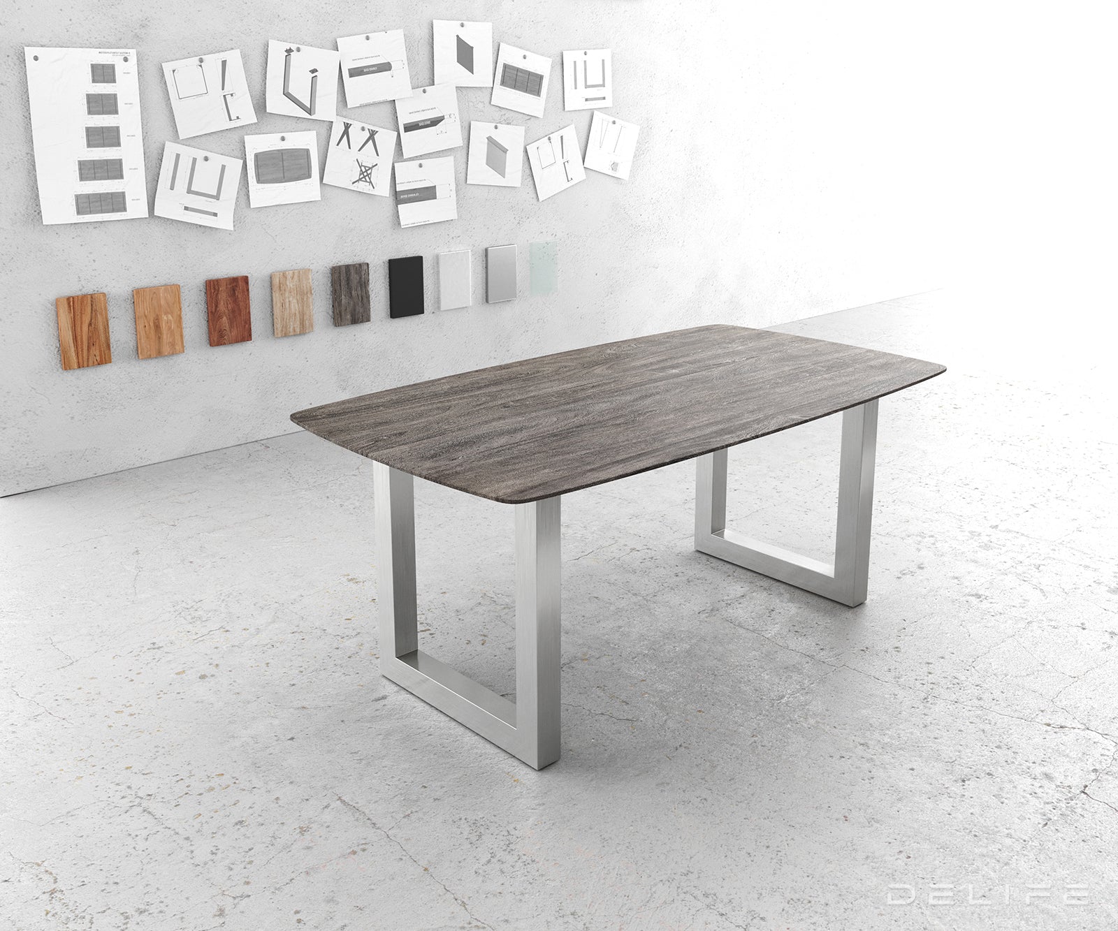 Jedilna miza Edge Bott, Material: Akacija