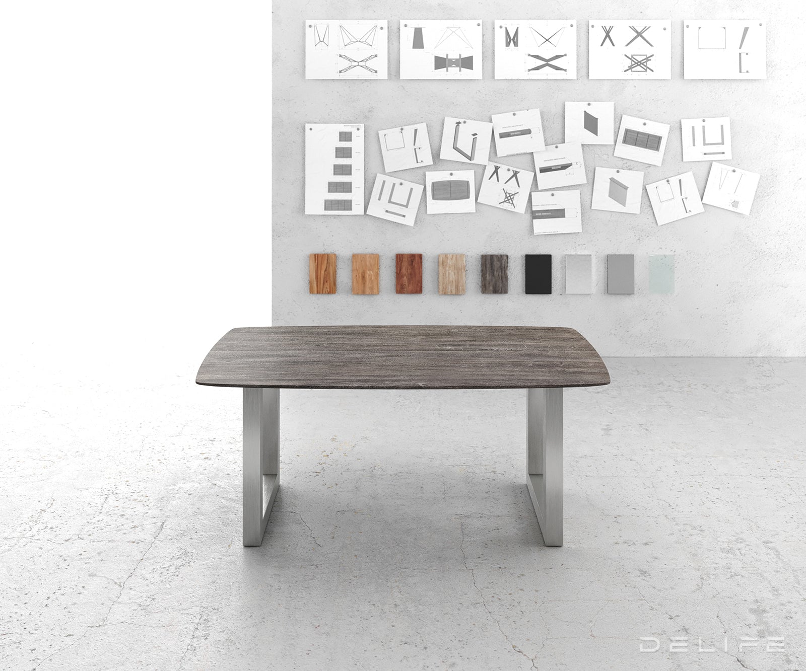 Jedilna miza Edge Bott, Material: Akacija