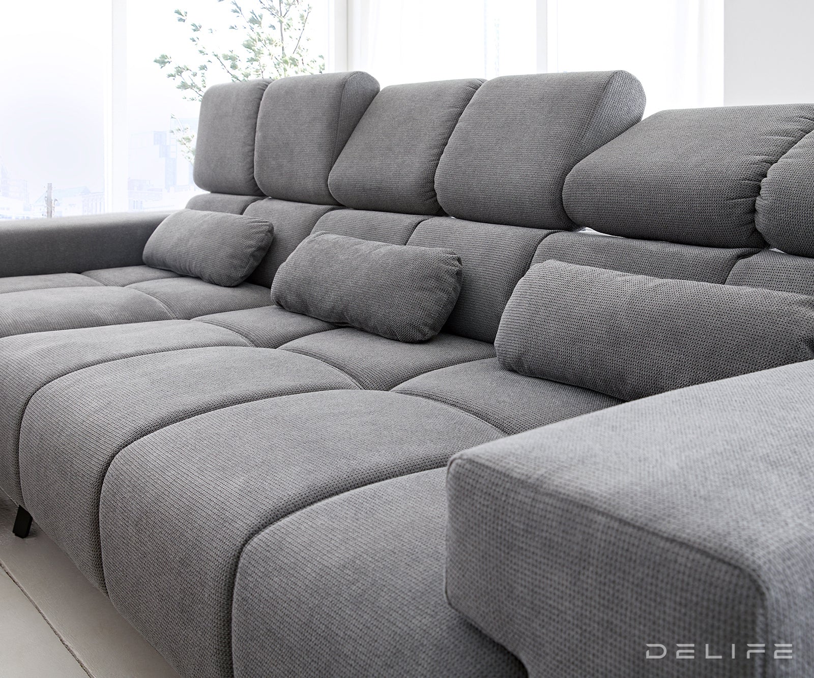 Kotna sedežna garnitura Ordino 284x200cm, Material: Mikrofibra