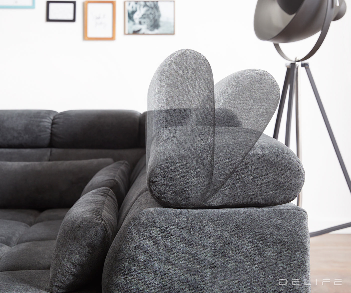 Kotna sedežna garnitura Catan 295x230cm, Material: Mikrofibra