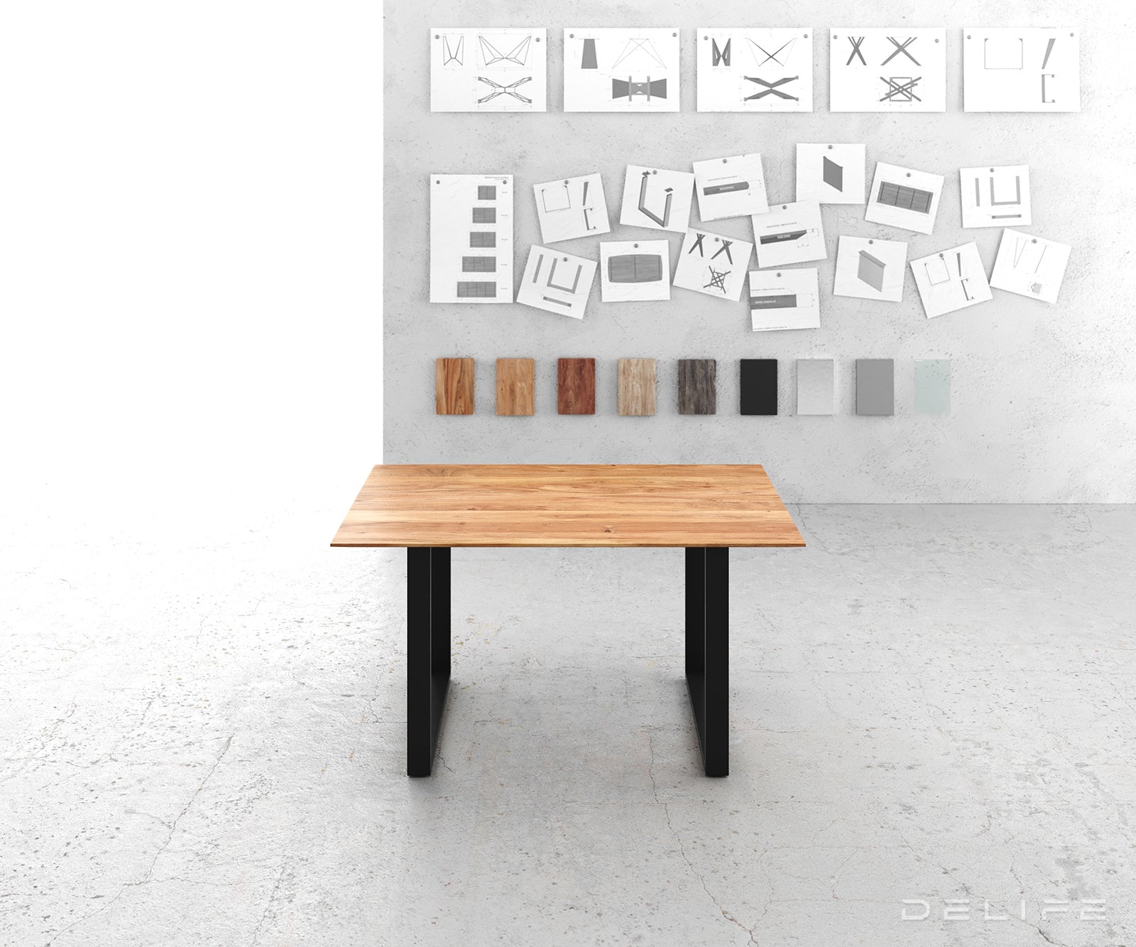 Jedilna miza Edge 2, Material: Akacija